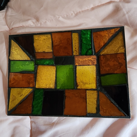Colorful Stained Glass Art Piece - Picture 3 of 12